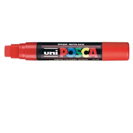 MARCATORE UNI POSCA PC17K PUNTA SCALPELLO 15mm ROSSO