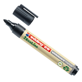 MARCATORE NERO PER LAVAGNE BIANCHE EDDING 28 ECOLINE TRATTO 1,5 - 3,00mm