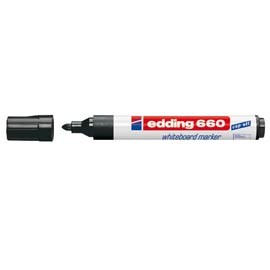 MARCATORE NERO PER LAVAGNE BIANCHE EDDING 660 TRATTO 1,5 - 3,00mm