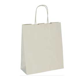 25 SHOPPERS CARTA BIOKRAFT 22X10X29CM TWISTED SABBIA