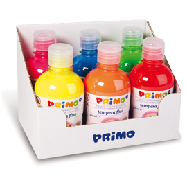 TEMPERE FLUO 300 ML 6 PZ COLORI ASSORTITI PRIMO