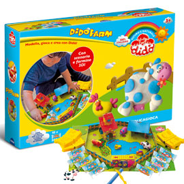 DIDO' FARM 10 salsiciotti, formine e scenario 3D