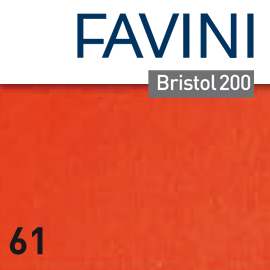 CONF.25 CARTONCINO BRISTOL COLOR 200gr 50x70cm SCARLATTO 61 FAVINI