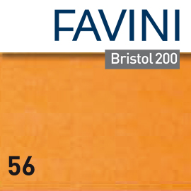CONF.10 CARTONCINO BRISTOL COLOR 200gr 100x70cm ARANCIO 56 FAVINI