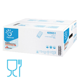PACCO DA 100 ASCIUGAMANI PIEGATI A W Dry Tech goffrato a onda