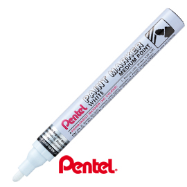 MARCATORE PAINT MMP10 - BIANCO PENTEL PUNTA CONICA MEDIA