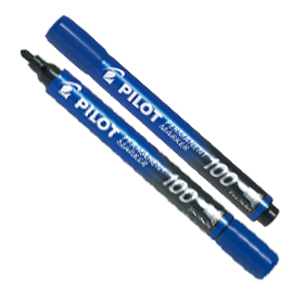 MARCATORE PERMANENTE 100 BLU P.TONDA 4.5MM PILOT