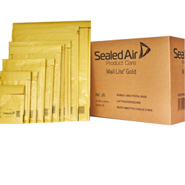 50 BUSTE IMBOTTITE GOLD K 35X47cm UTILE AVANA - conf.risparmio