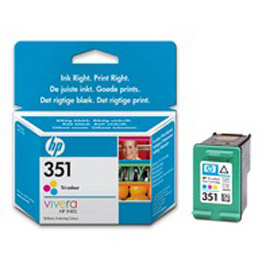 CARTUCCIA A GETTO D'INCHIOSTRO HP 351 TRICROMIA CON INCHIOSTRI HP VIVERA