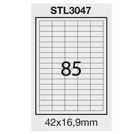 Etichetta adesiva bianca 100fg A4 42x16,9mm (85et/fg) STARLINE
