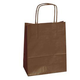 25 shoppers carta kraft 18x8x24cm twisted marrone