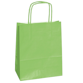 25 shoppers carta kraft 14x9x20cm twisted verde mela