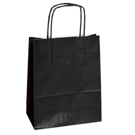 25 shoppers carta kraft 14x9x20cm twisted nero