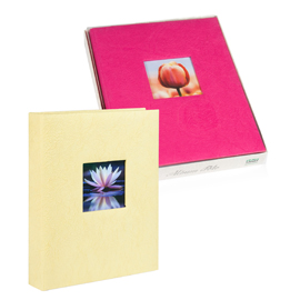 Album foto 24x31cm 30fg in cart. c/velina cop.personalizabile colori ass. LEBEZ