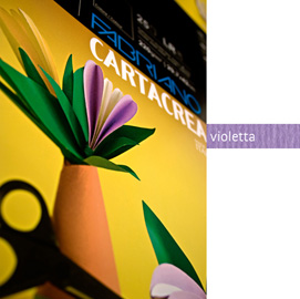Blister 10fg cartoncino 35x50cm 220gr violetta Cartacrea Fabriano