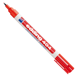 Marcatore permanente extra-fine 404 punta 0,75mm rosso Edding