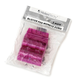 Blister 20 Portamonete in PVC 2euro viola