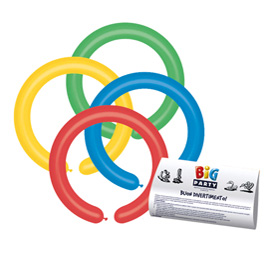Busta 25 palloncini modellabili in lattice D.5cm Colori Assortiti Big Party