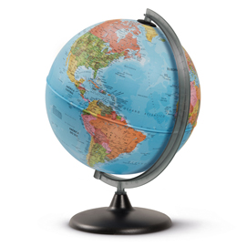 Globo geografico non illuminato Corallo D. 30CM Tecnodidattica