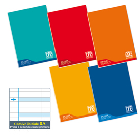 Maxiquaderno One Color Didattico f.to A4 18+1 rigo di 1a Blasetti