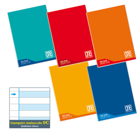 Maxiquaderno One Color Didattico f.to A4 18+1 - 1 rigo Blasetti