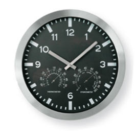 OROLOGIO WEATHER STATION COLOR Ø30cm NERO ART.3218