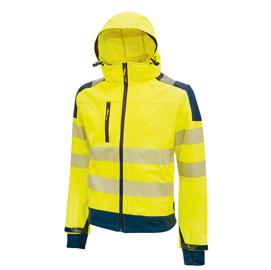 Giacca Softshell alta visibilita' Miky giallo fluo Taglia M U-Power