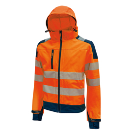 Giacca Softshell alta visibilita' Miky arancio fluo Taglia XXL U-Power