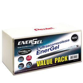 Valuepack 20+4 roller ENERGel Slim BL437 nero 0.7mm Pentel