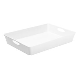 VASSOIO MULTIUSO 37,5x26,6xH6cm BIANCO LIVING