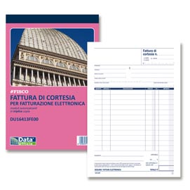 Blocco fatture di cortesia 33/33/33copie autor. 21,5x14,8cm DU16413FE00 DU