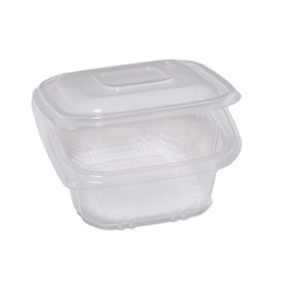 Pack 50 contenitori in PP con coperchio incernierato 12x12cm Cuki
