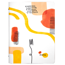 Portamenu' F.to A4 24,6x31,6cm Linea Spaghetti - bianco