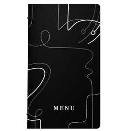Portamenu' F.to 18x31,6cm Linea Linee - nero