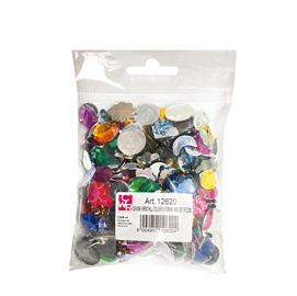 Busta 250 pz Gemme Kristall colori e forme assortite Cwr