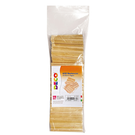 Busta 650 bastoncini in legno colore naturale dim. 86x3x3xmm Cwr