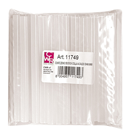 Blister 50 pz colla stick mini 10cm x diam. 7mm Cwr