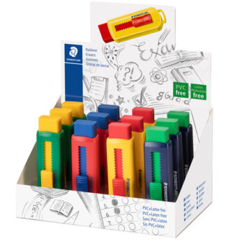 Gomma a scorrimento Staedtler eraser involucro colori vivaci assortiti