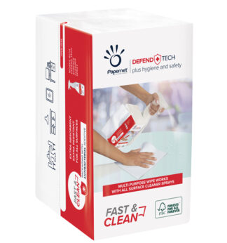 Pacco 100 panni a 2 veli 21,6x33,25cm FastClean Defend Tech