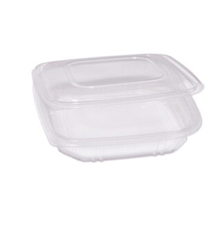 Pack 50 contenitori PP coperchio incernierato 21,5x21,5cm H3,4cm Cuki QC3-1000