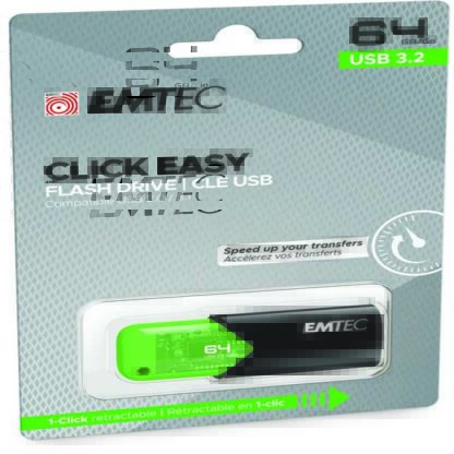 Emtec Memoria USB B110 USB3.2 Clickeasy 64GB verde