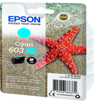 Cartuccia di inchiostro Epson Ciano serie 603XL Stella Marina