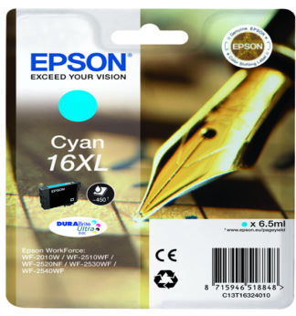 CARTUCCIA A PIGMENTI CIANO EPSON DURABRITE ULTRA, SERIE 16XL/PENNA E CRUCIVERBA