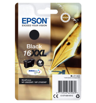 CARTUCCIA A PIGMENTI NERO EPSON DURABRITE ULTRA, SERIE 16XXL