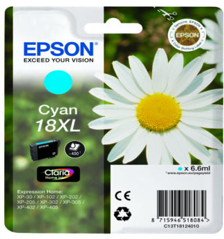 CARTUCCIA CIANO EPSON CLARIA HOME SERIE 18XL/MARGHERITA IN CONF. BLISTER RS