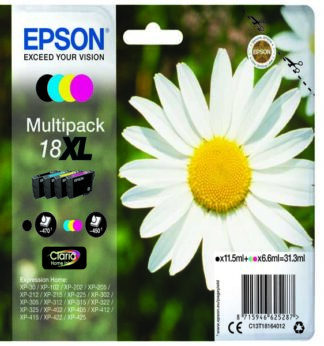 MULTIPACK 18XL CONTENENTE N.4 CARTUCCE SERIE 18XL/MARGHERITA