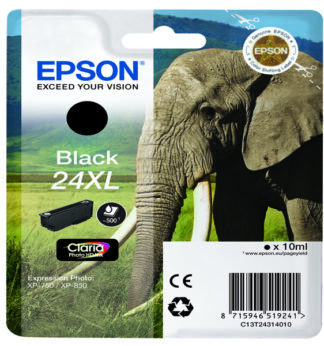 CARTUCCIA NERA CLARIA PHOTO HD SERIE 24XL ELEFANTE BLISTER