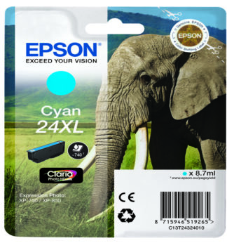 CARTUCCIA CIANO CLARIA PHOTO HD SERIE 24XL ELEFANTE BLISTER