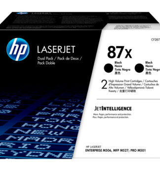 CONFEZIONE DA 2 CARTUCCE TONER NERO ALTA CAPACITA' HP87X