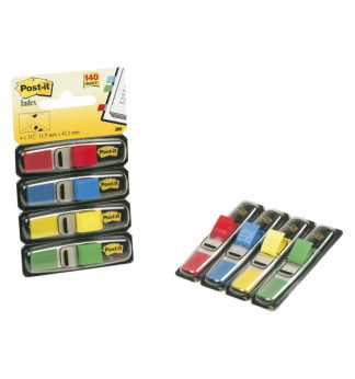 MINISET 140 SEGNAPAGINA Post-it INDEX 683-4 IN 4 COLORI CLASSICI 12X43.6MM